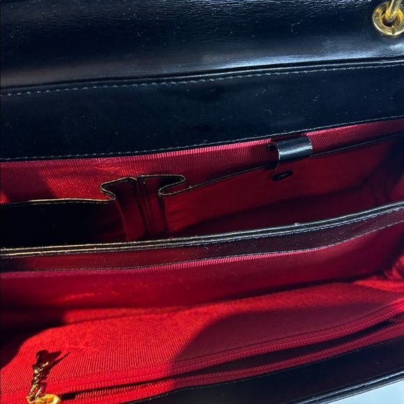 GINZA Kanematsu Handbag black leather bamboo style handle vintage - Picture 9 of 15